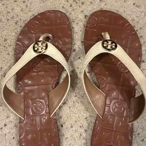 Tory Burch Tan and Brown Sandals